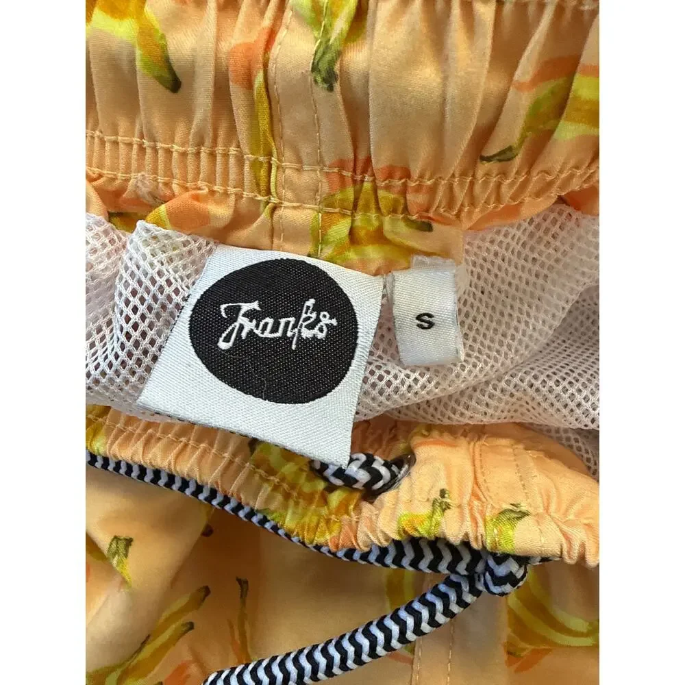 Franks Australia Banana Print Swim Trunks Size Small